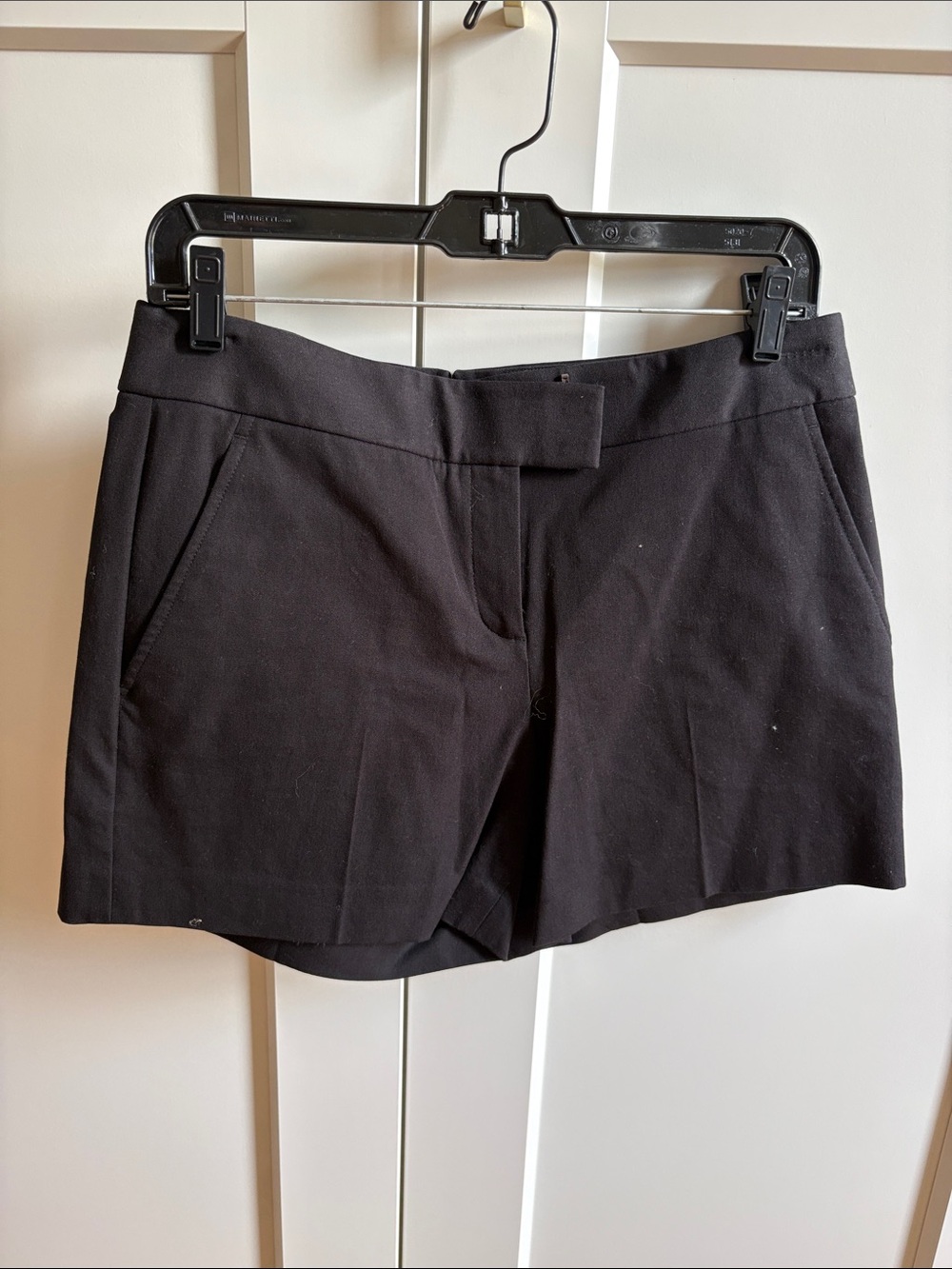 Theory Black High-Waist Tailored Shorts